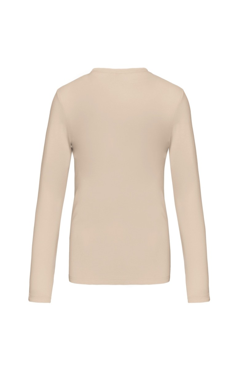 Tricou cu mânecă lungă și gât rotund pentru femei