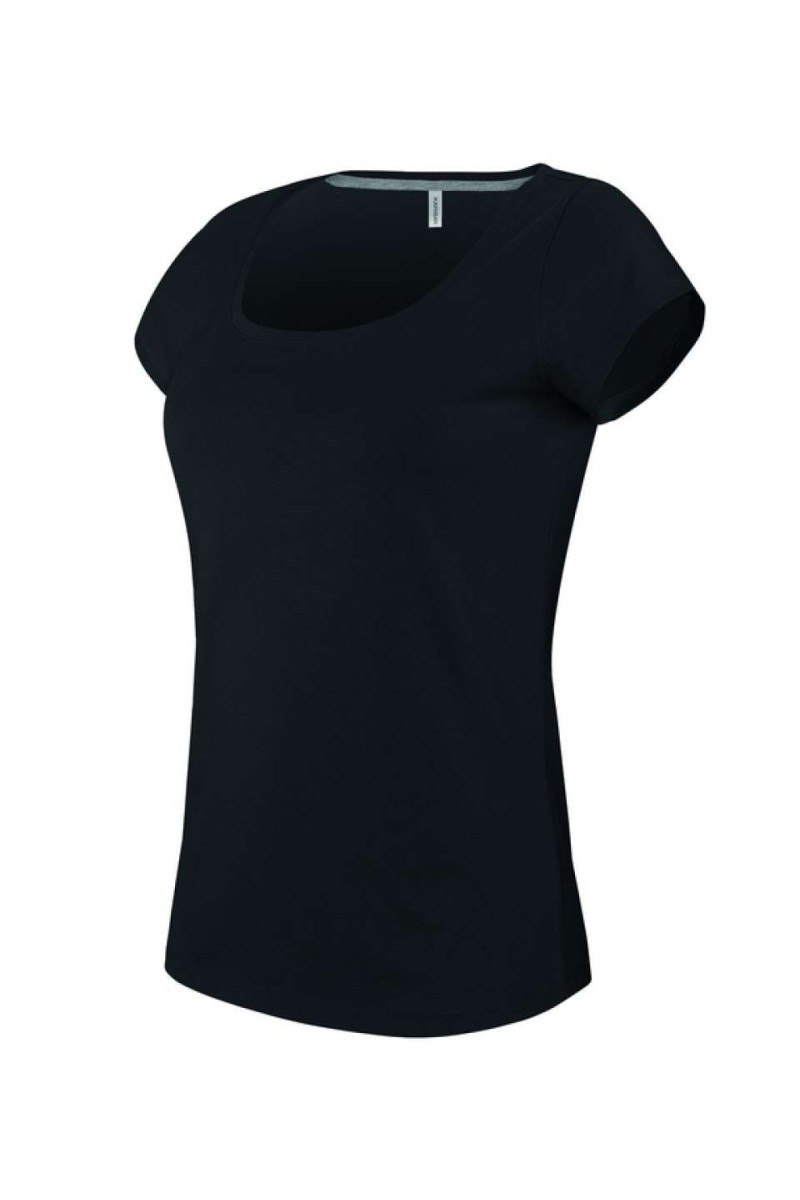 LADIES’ BOAT NECK SHORT-SLEEVED T-SHIRT