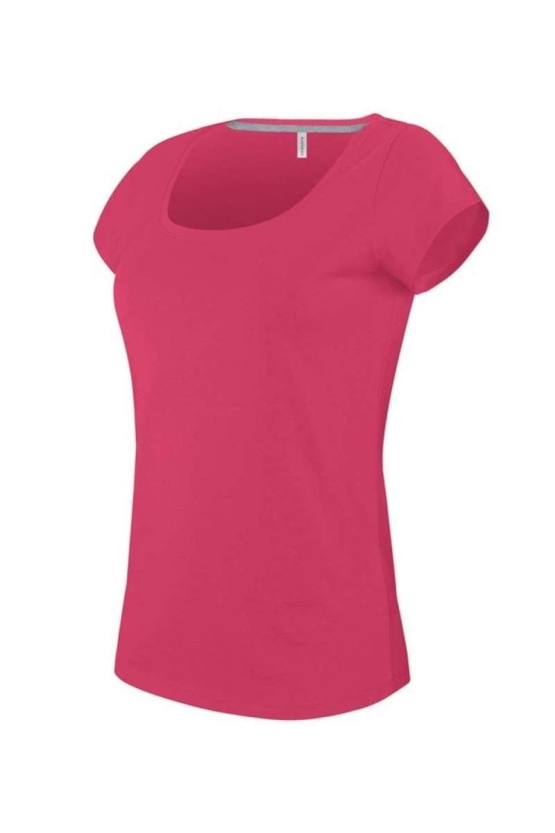 LADIES’ BOAT NECK SHORT-SLEEVED T-SHIRT