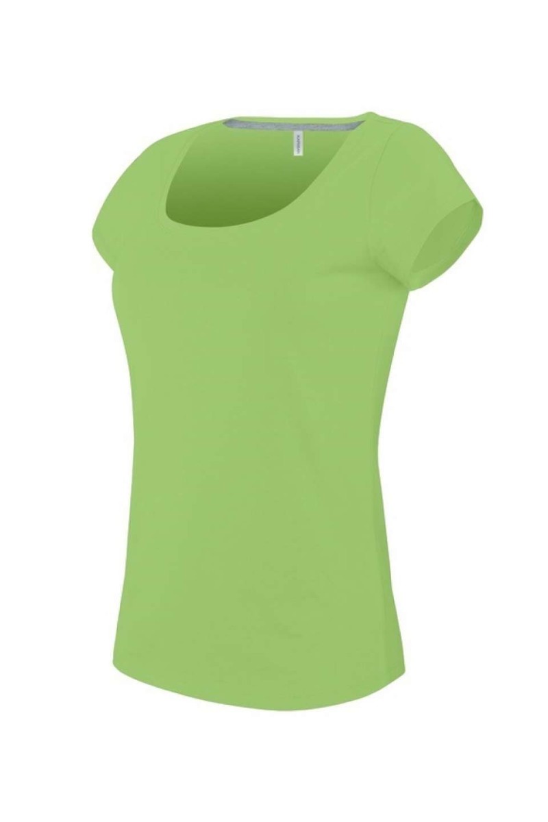 LADIES’ BOAT NECK SHORT-SLEEVED T-SHIRT
