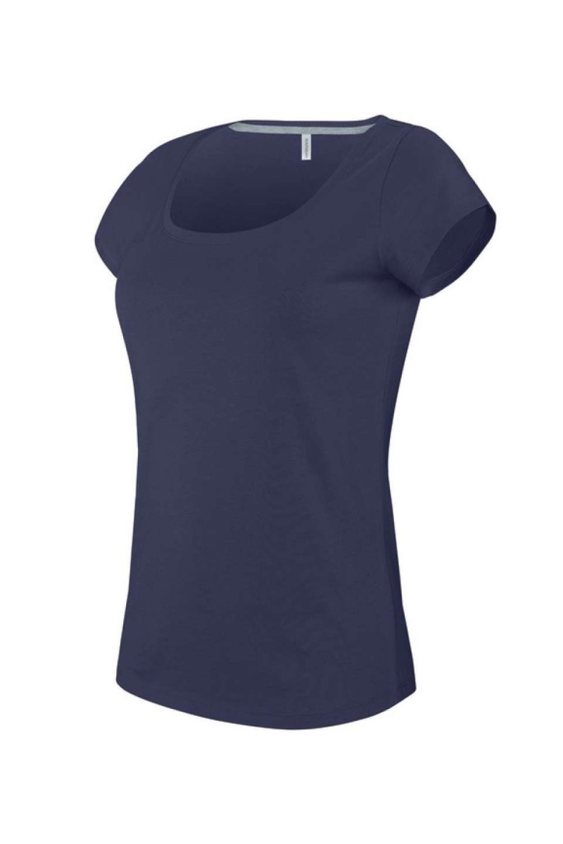 LADIES’ BOAT NECK SHORT-SLEEVED T-SHIRT