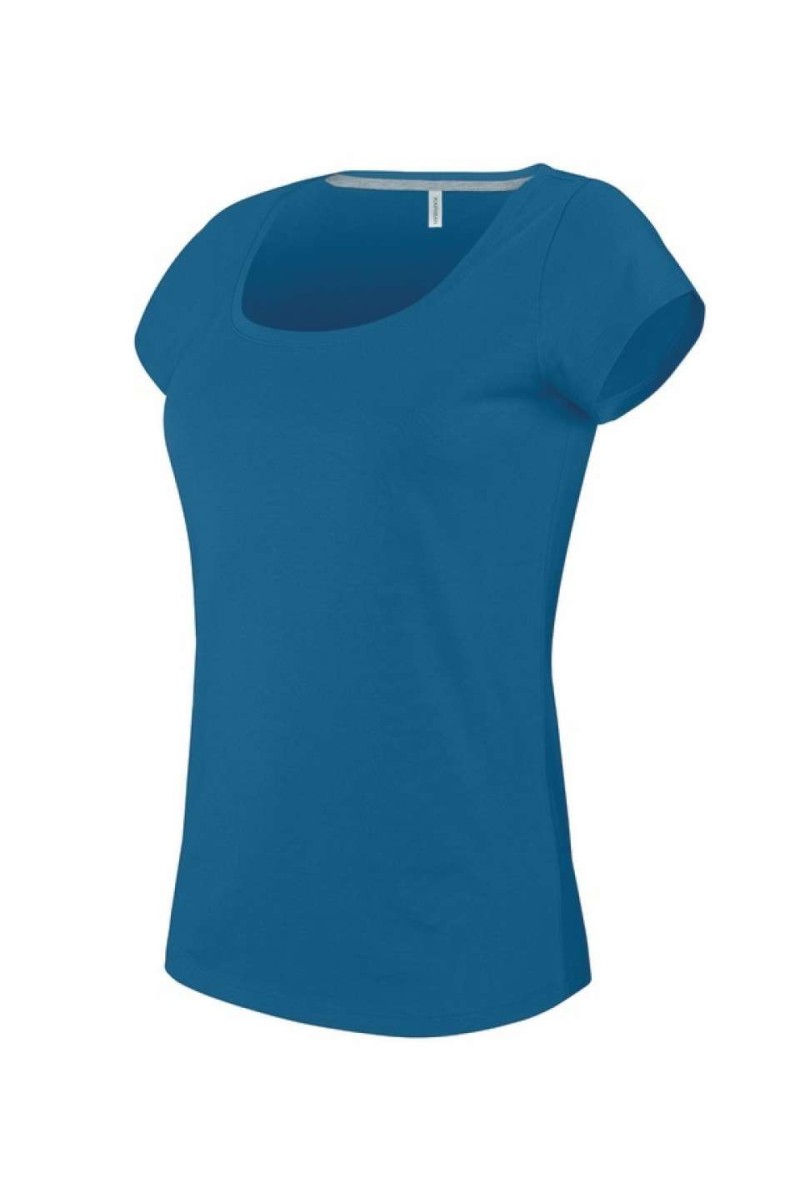 LADIES’ BOAT NECK SHORT-SLEEVED T-SHIRT