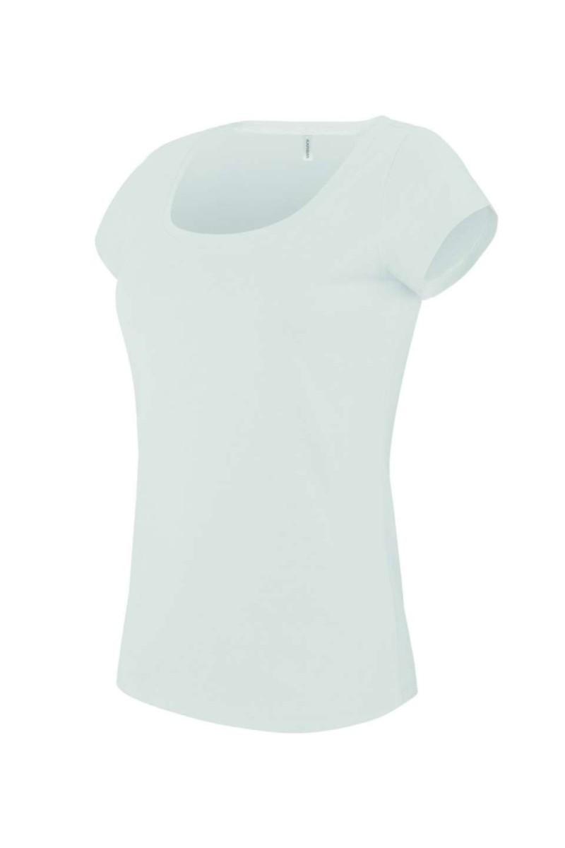 LADIES’ BOAT NECK SHORT-SLEEVED T-SHIRT