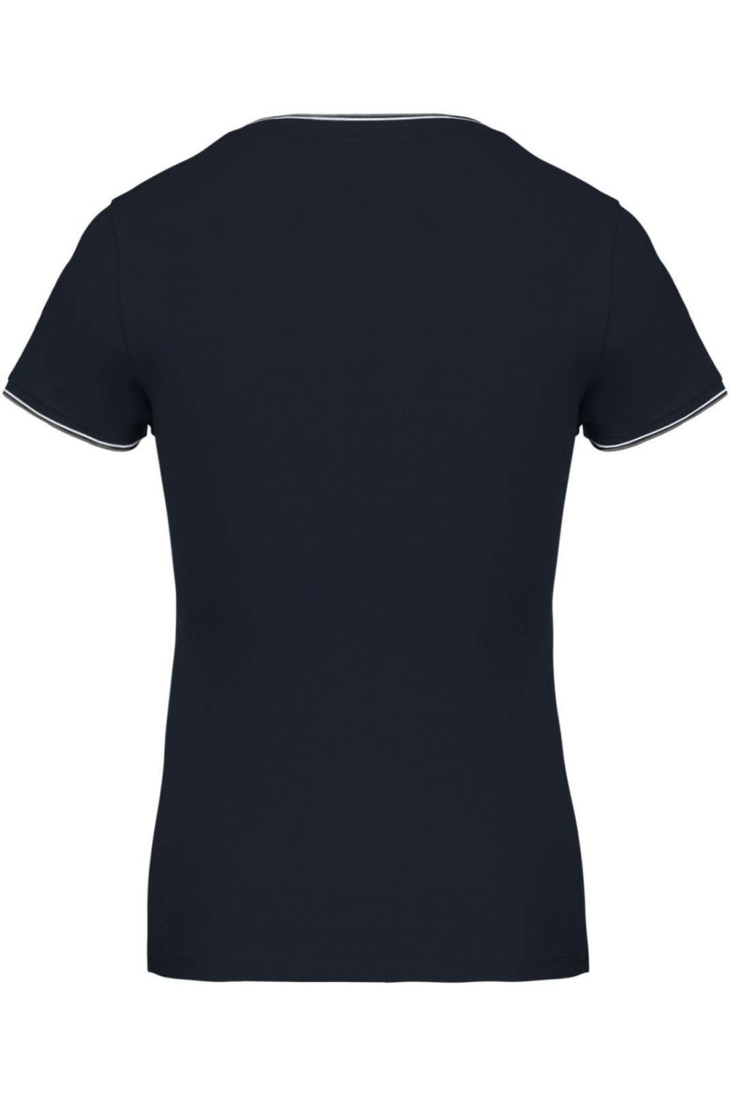Tricou pique cu decolteu în V pentru femei
