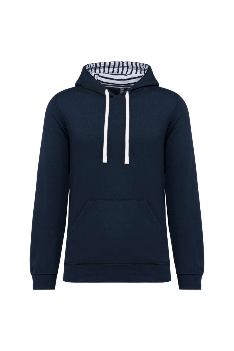 Hanorac cu glugă și model contrast unisex