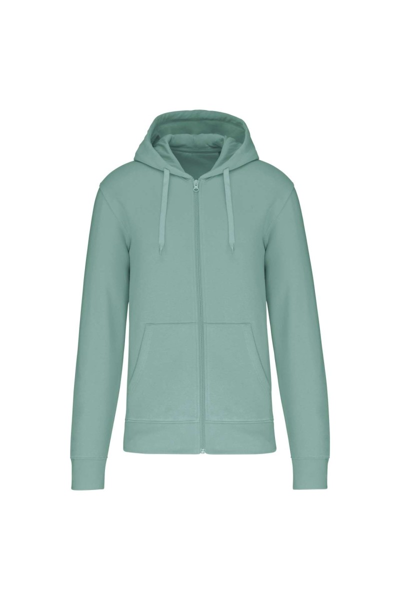 MEN'S ECO-FRIENDLY HOODED SWEATSHIRT WITH ZIP FASTENING