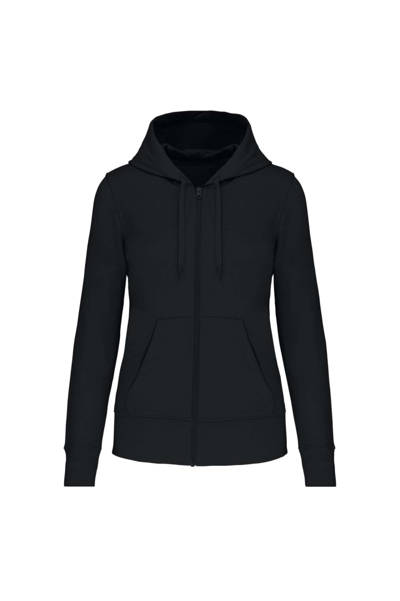 LADIES' ECO-FRIENDLY ZIPPED HOODED SWEATSHIRT