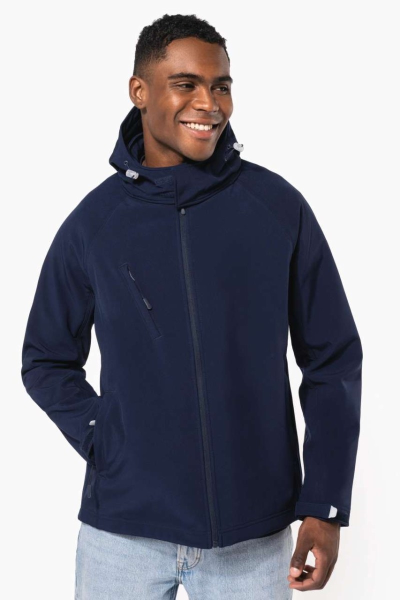 MEN'S DETACHABLE HOODED SOFTSHELL JACKET