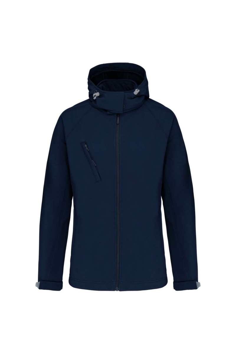 LADIES' DETACHABLE HOODED SOFTSHELL JACKET