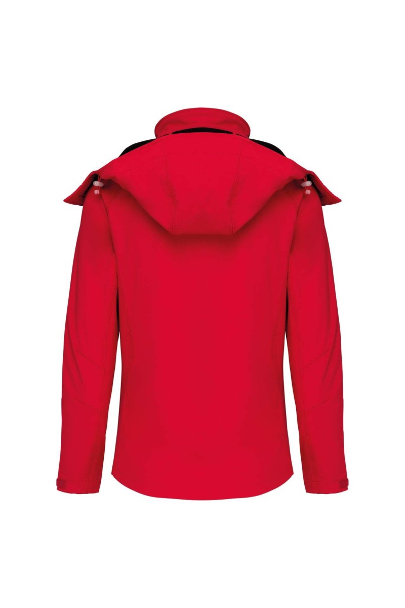 LADIES' DETACHABLE HOODED SOFTSHELL JACKET