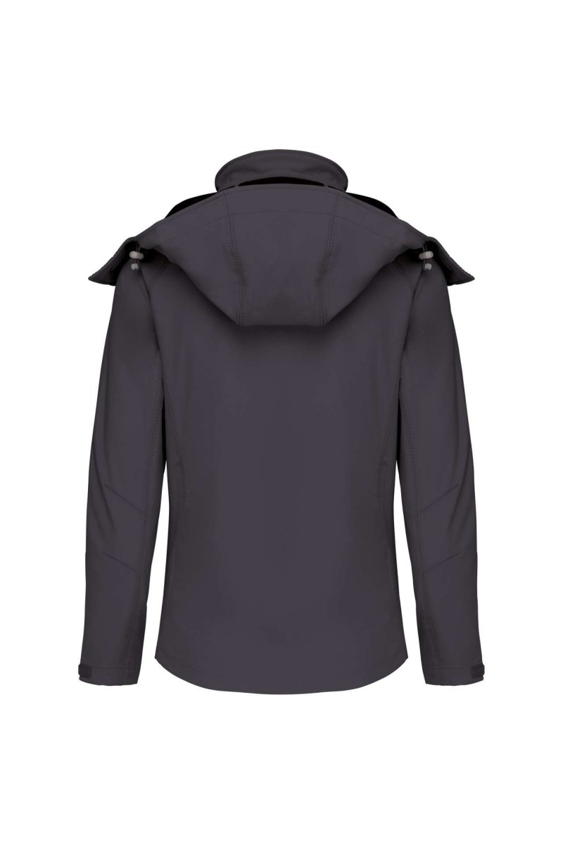 LADIES' DETACHABLE HOODED SOFTSHELL JACKET