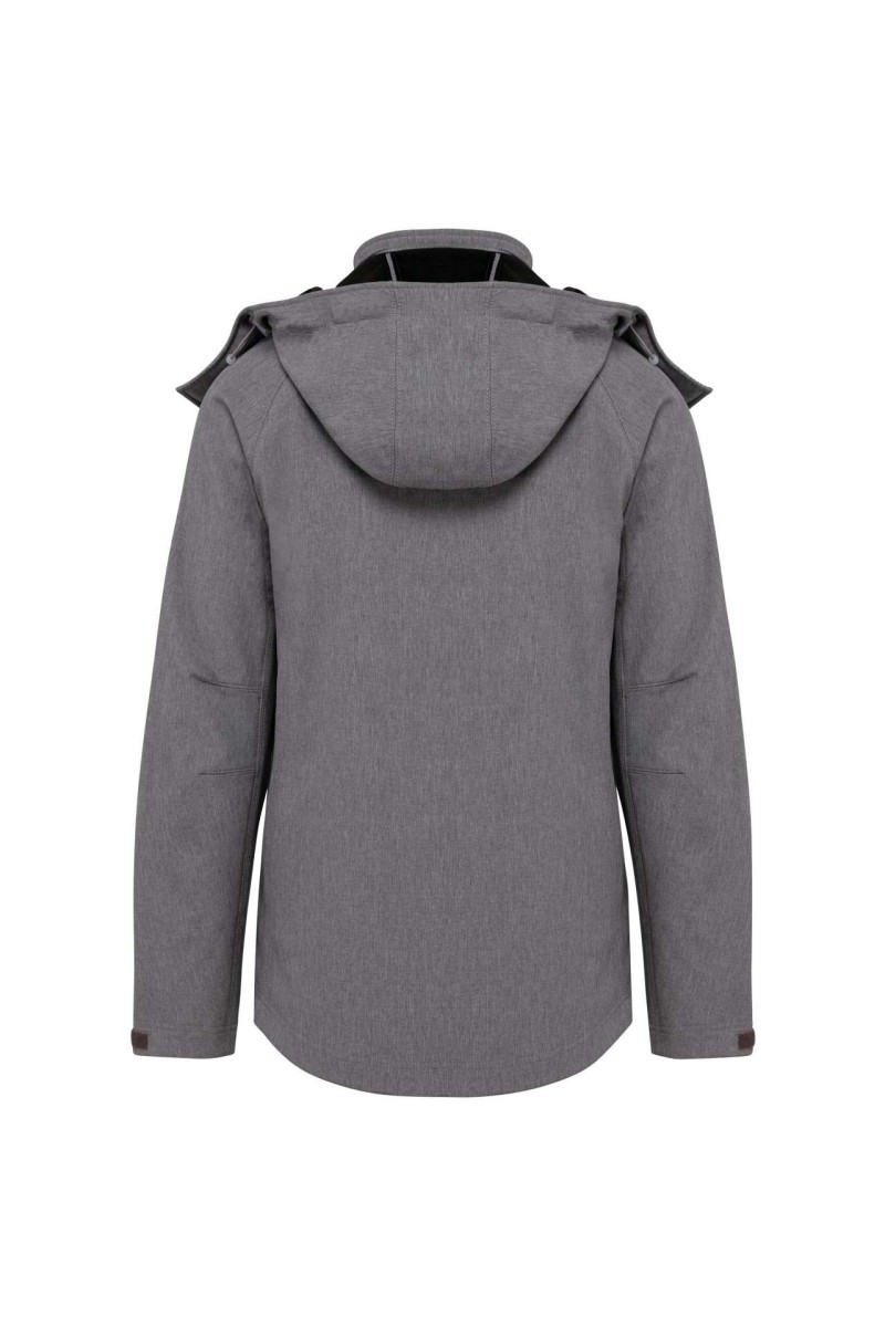 LADIES' DETACHABLE HOODED SOFTSHELL JACKET