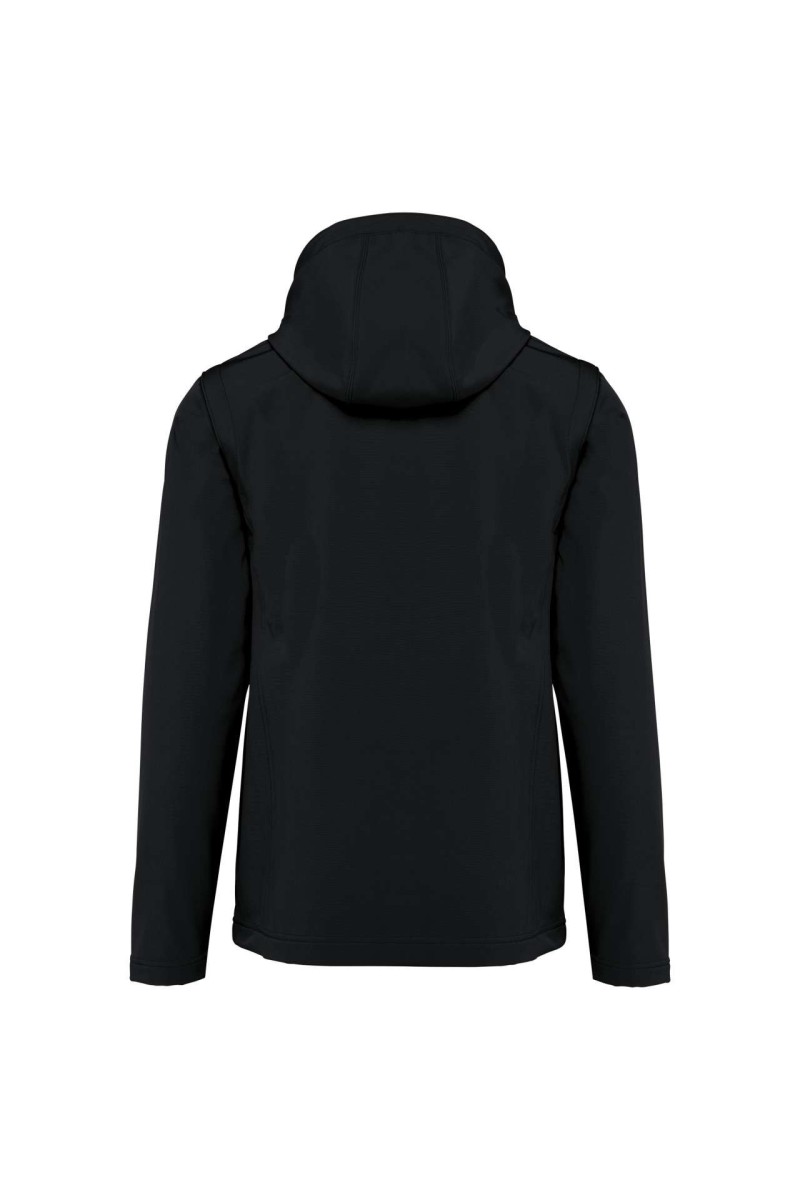 UNISEX 3-LAYER SOFTSHELL HOODED JACKET WITH REMOVABLE SLEEVES