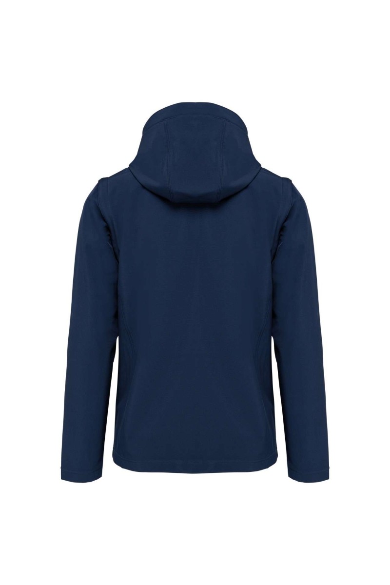 Jachetă softshell unisex 3 straturi cu glugă și mâneci detașabile