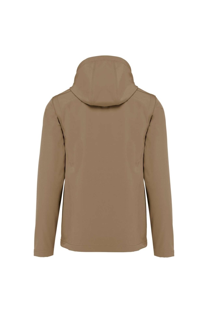 UNISEX 3-LAYER SOFTSHELL HOODED JACKET WITH REMOVABLE SLEEVES