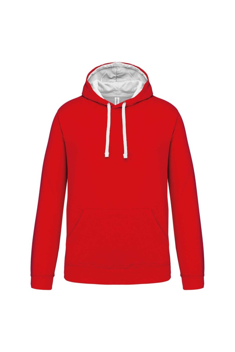 MEN'S CONTRAST HOODED SWEATSHIRT