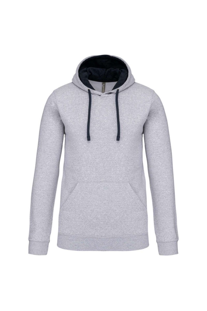 MEN'S CONTRAST HOODED SWEATSHIRT