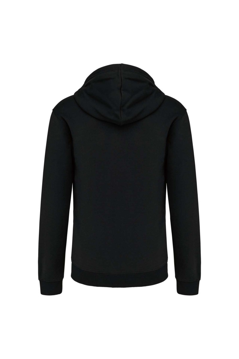 MEN'S CONTRAST HOODED FULL ZIP SWEATSHIRT