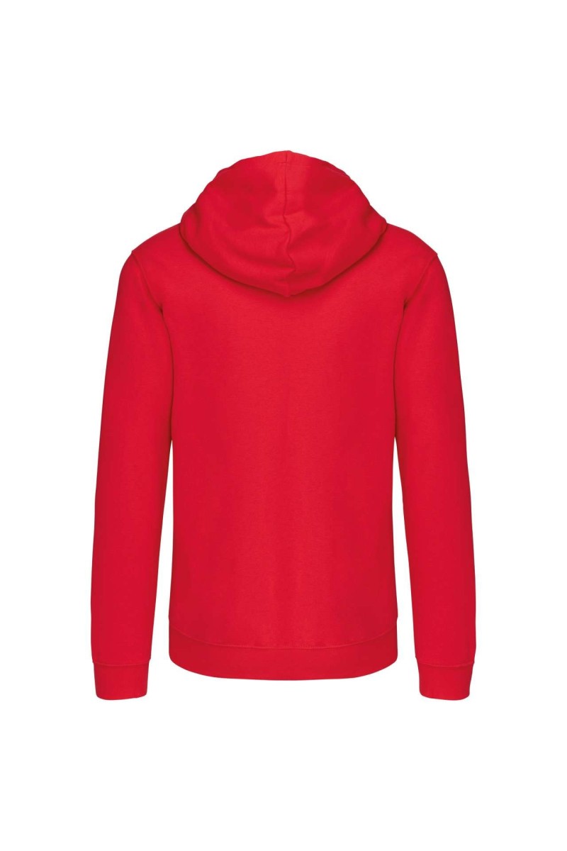MEN'S CONTRAST HOODED FULL ZIP SWEATSHIRT