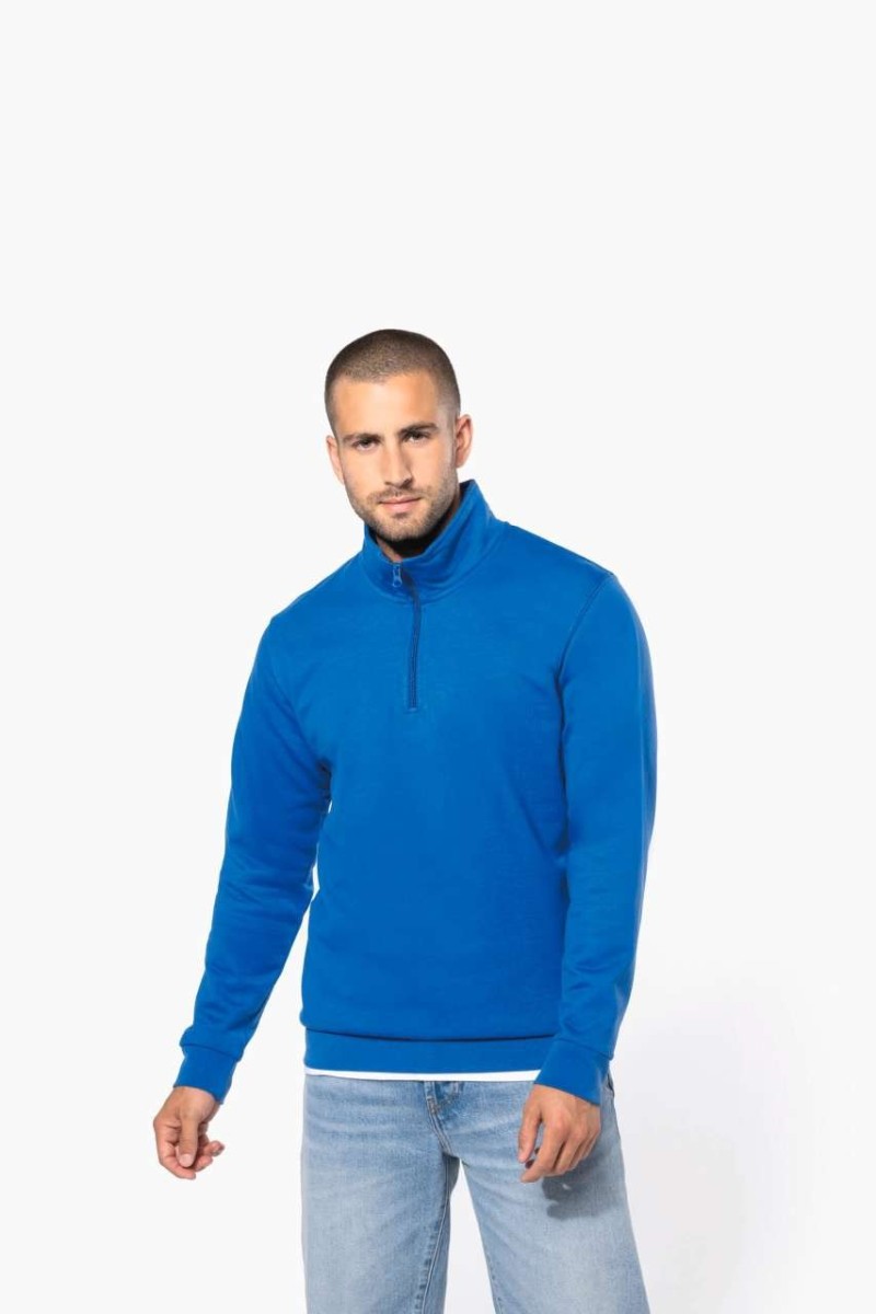 ZIP NECK SWEATSHIRT