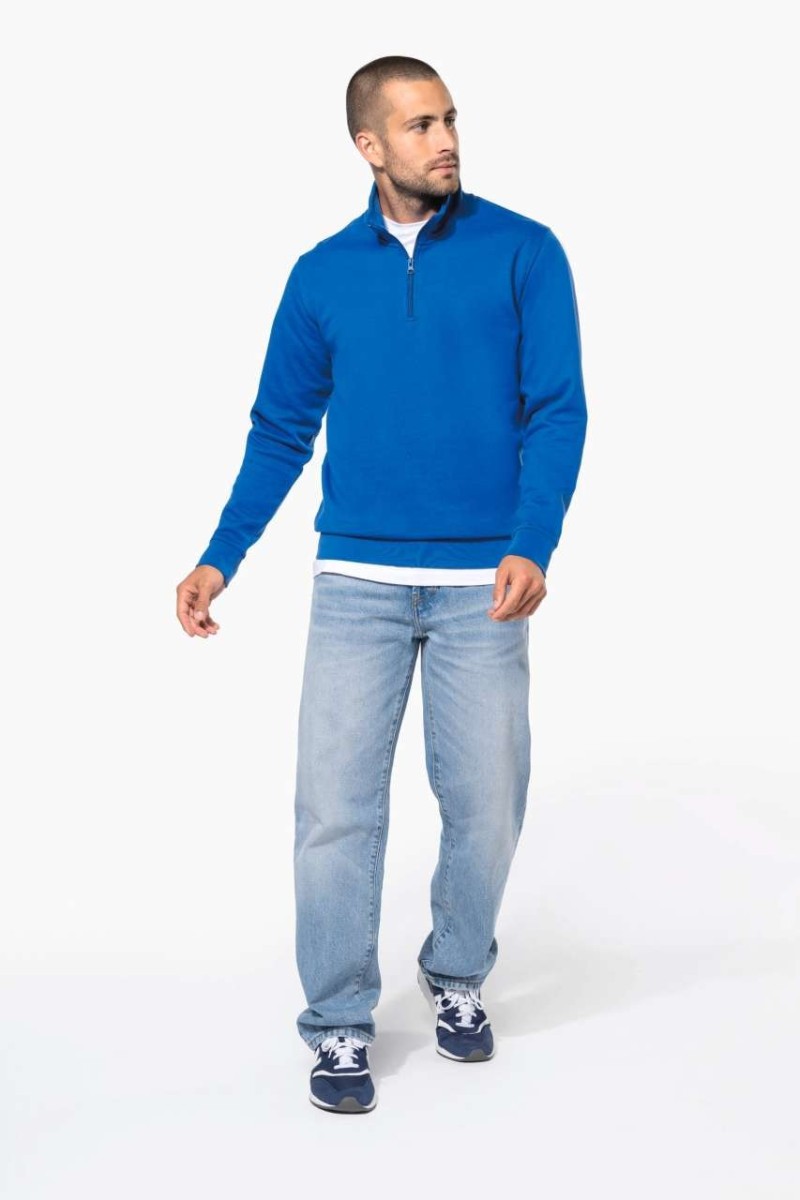 ZIP NECK SWEATSHIRT