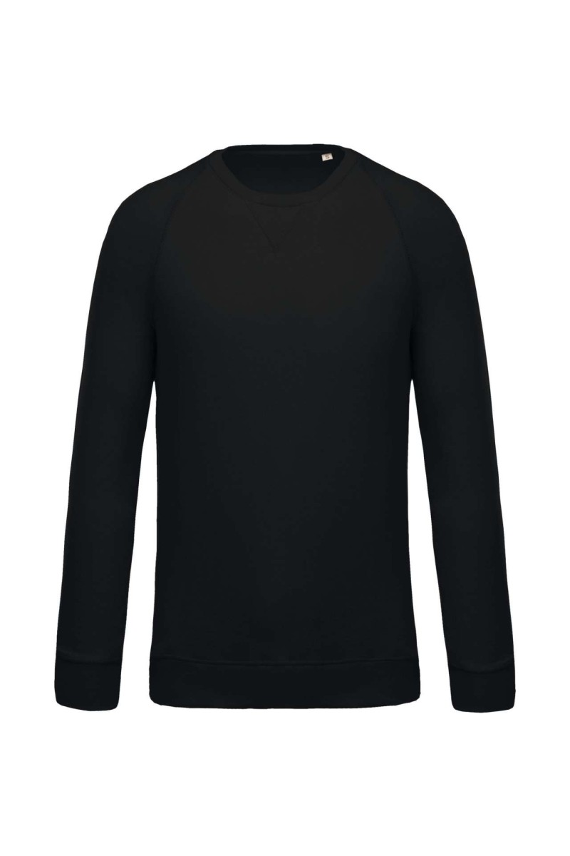 MEN'S ORGANIC COTTON CREW NECK RAGLAN SLEEVE SWEATSHIRT