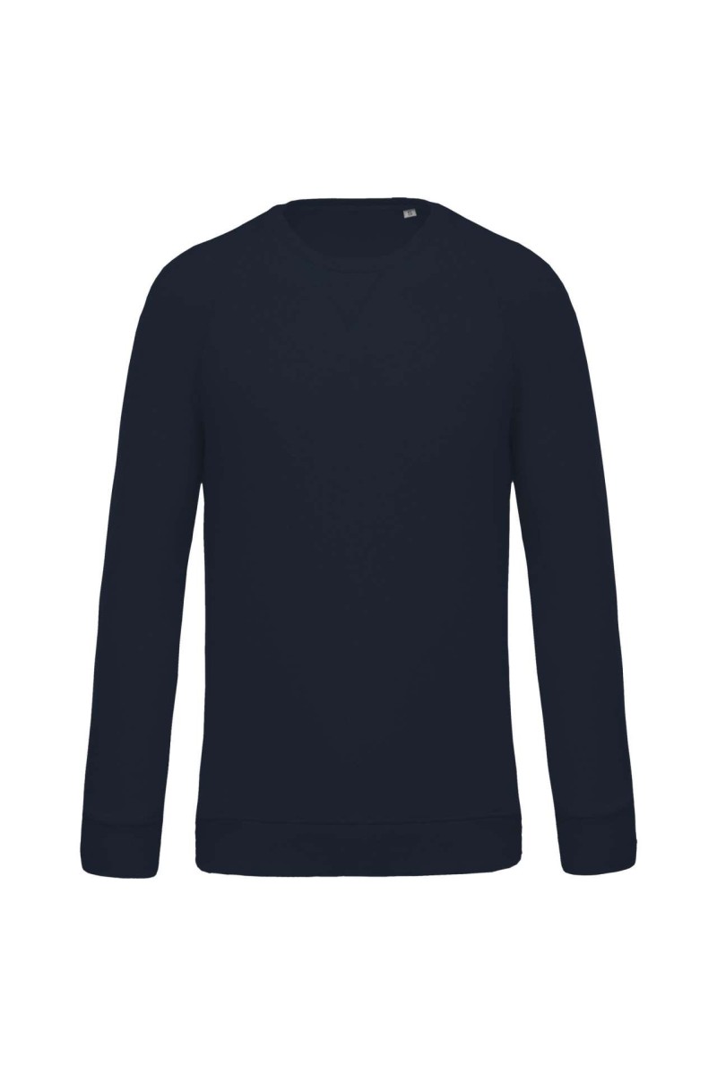 MEN'S ORGANIC COTTON CREW NECK RAGLAN SLEEVE SWEATSHIRT