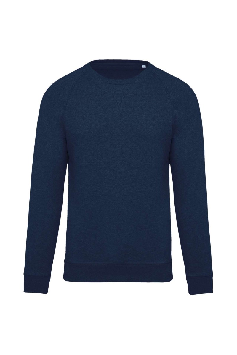 Bluză pentru bărbați din bumbac organic cu gât rotund și mâneci raglan