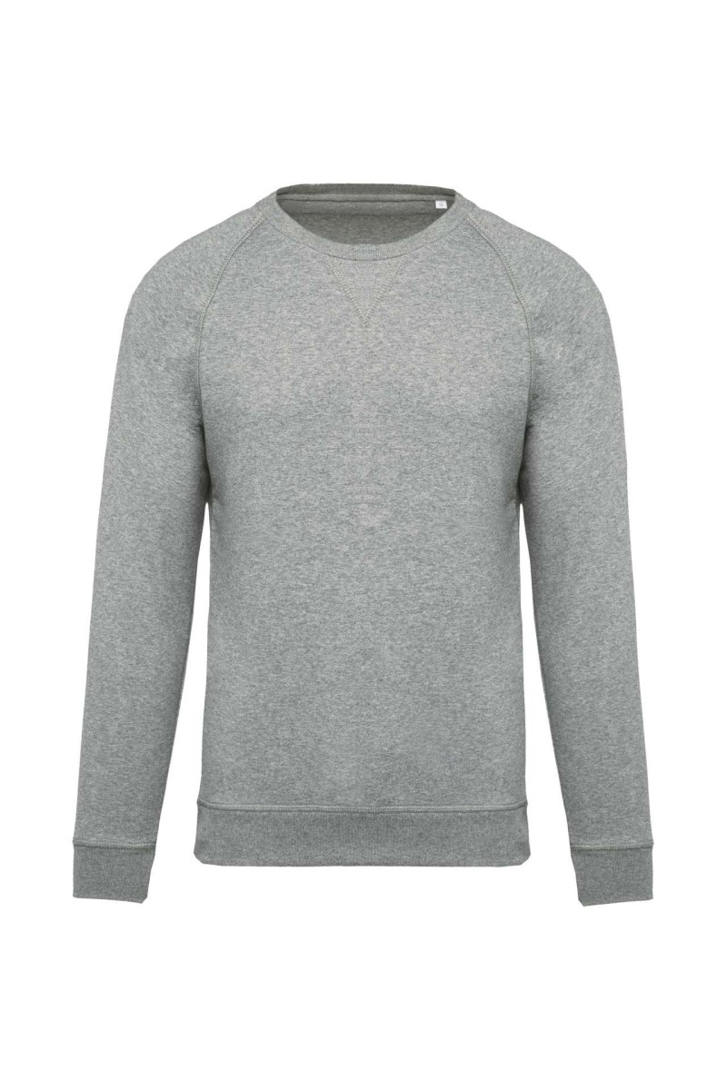 MEN'S ORGANIC COTTON CREW NECK RAGLAN SLEEVE SWEATSHIRT