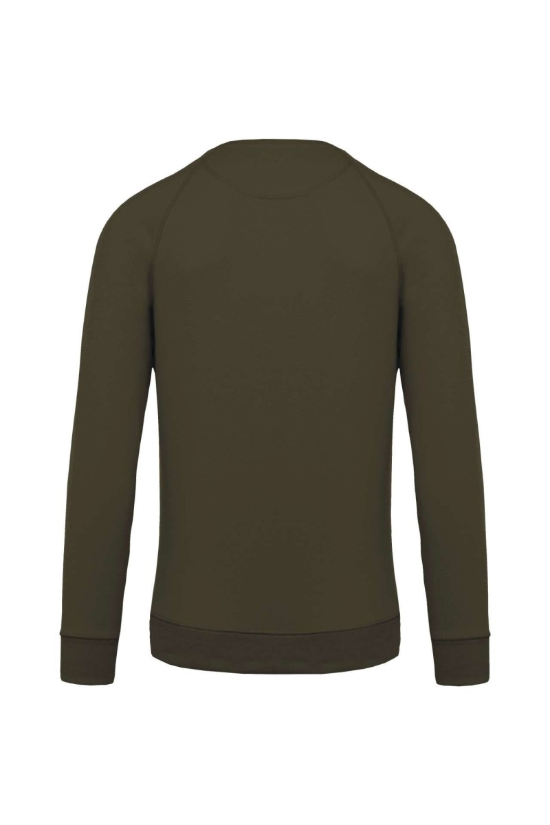 MEN'S ORGANIC COTTON CREW NECK RAGLAN SLEEVE SWEATSHIRT