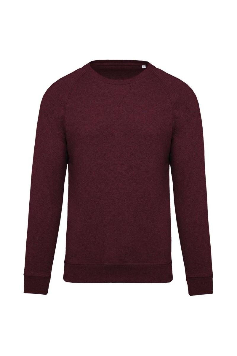 Bluză pentru bărbați din bumbac organic cu gât rotund și mâneci raglan