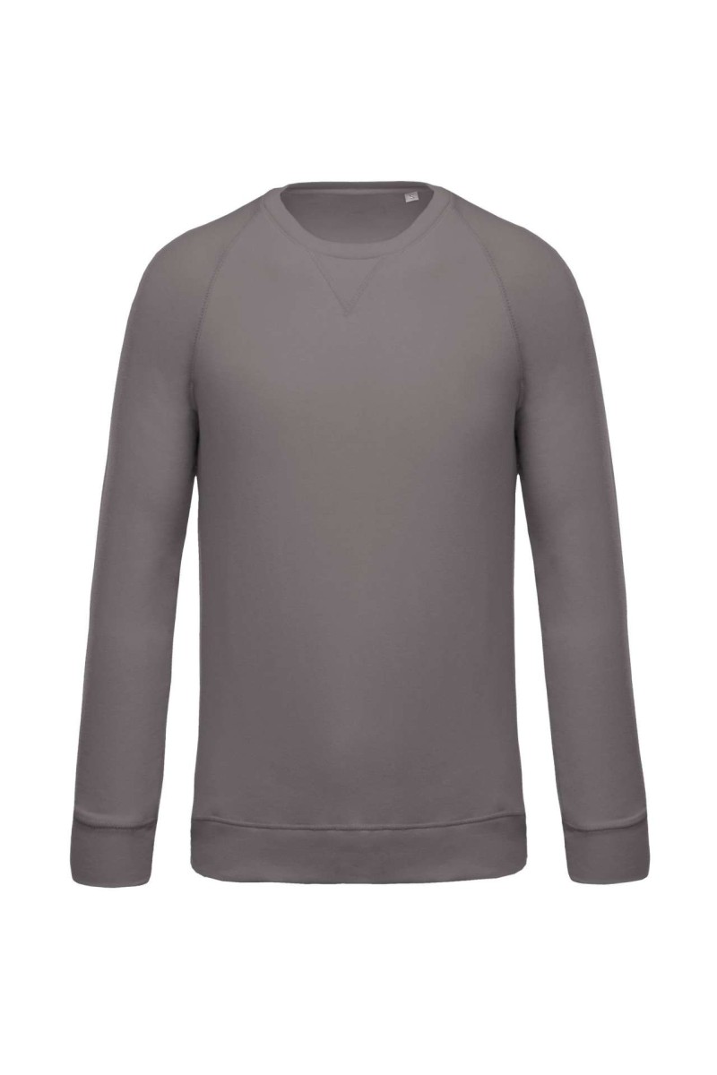 MEN'S ORGANIC COTTON CREW NECK RAGLAN SLEEVE SWEATSHIRT