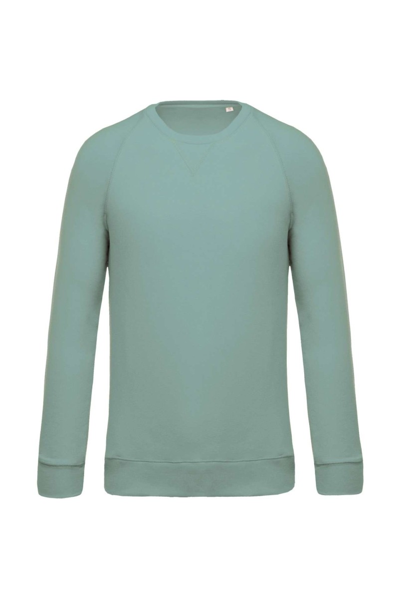 MEN'S ORGANIC COTTON CREW NECK RAGLAN SLEEVE SWEATSHIRT