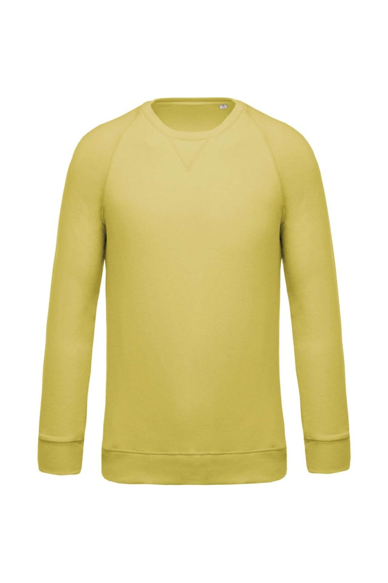 MEN'S ORGANIC COTTON CREW NECK RAGLAN SLEEVE SWEATSHIRT