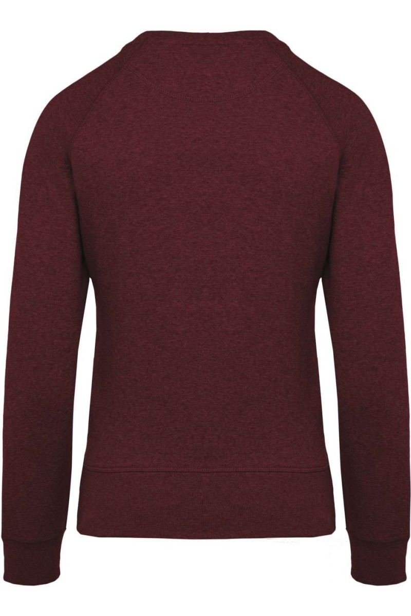 Bluză pentru femei din bumbac organic cu gât rotund și mâneci raglan