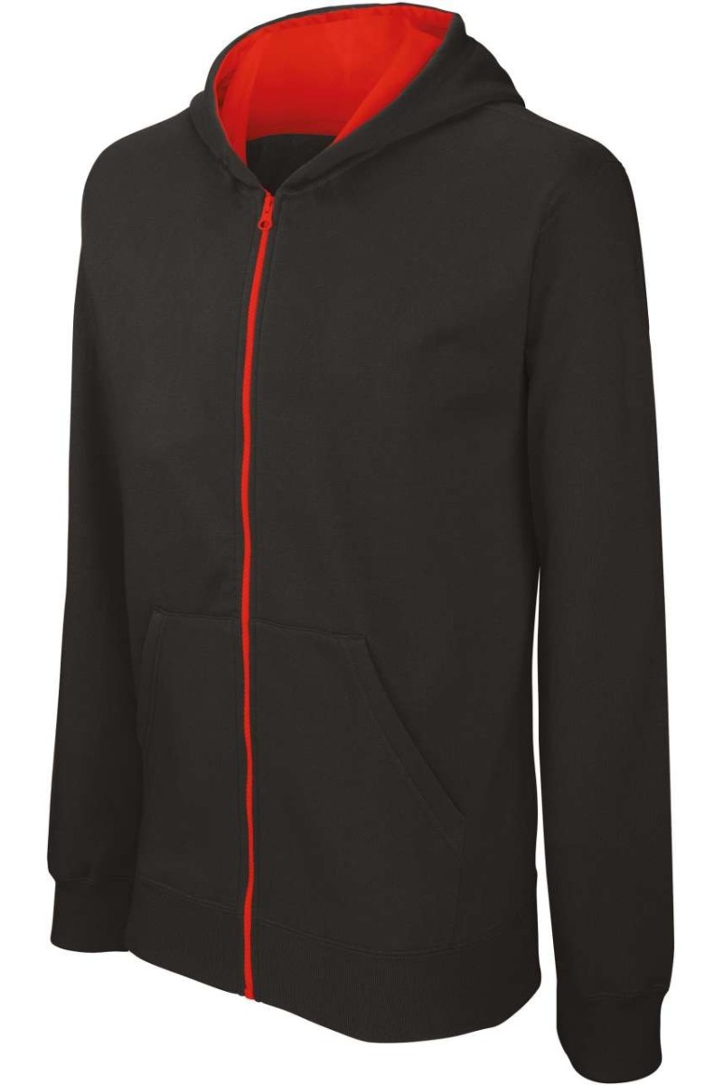 KIDS' FULL ZIP HOODED SWEATSHIRT