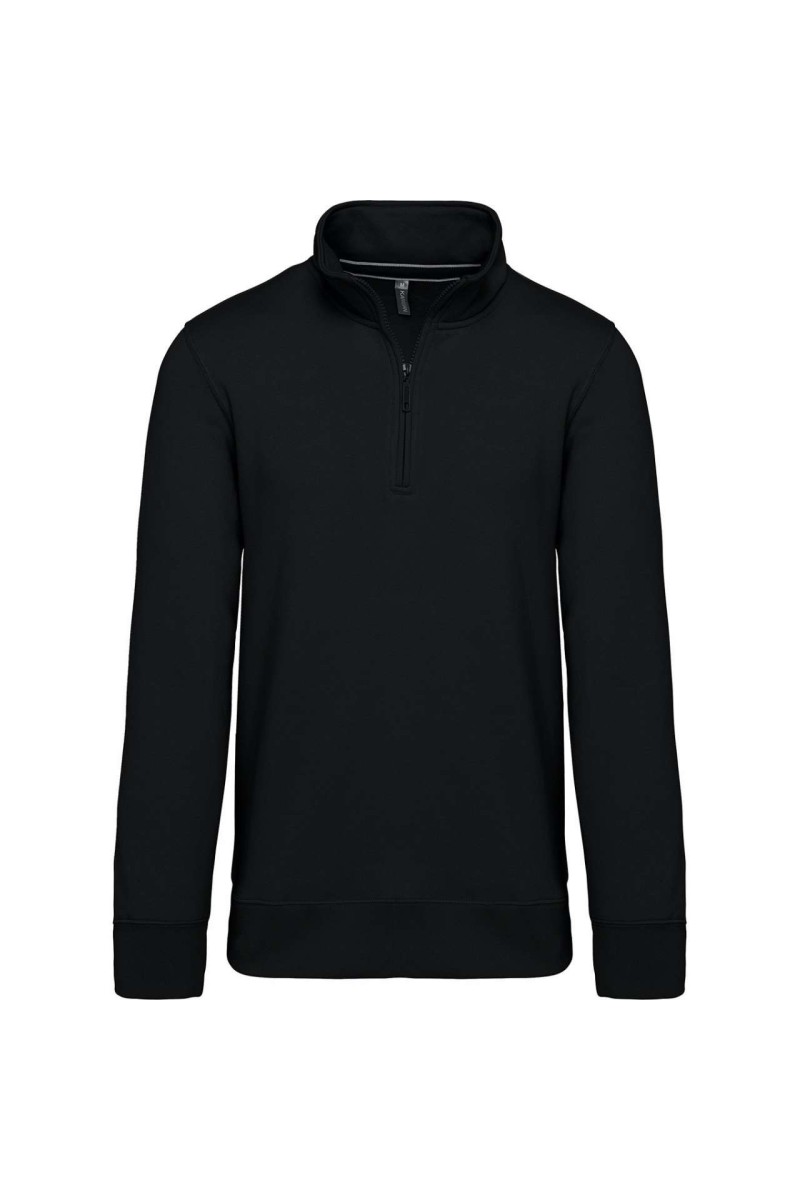 ZIPPED NECK SWEATSHIRT