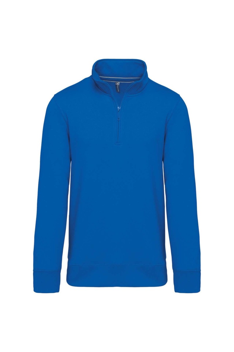 ZIPPED NECK SWEATSHIRT