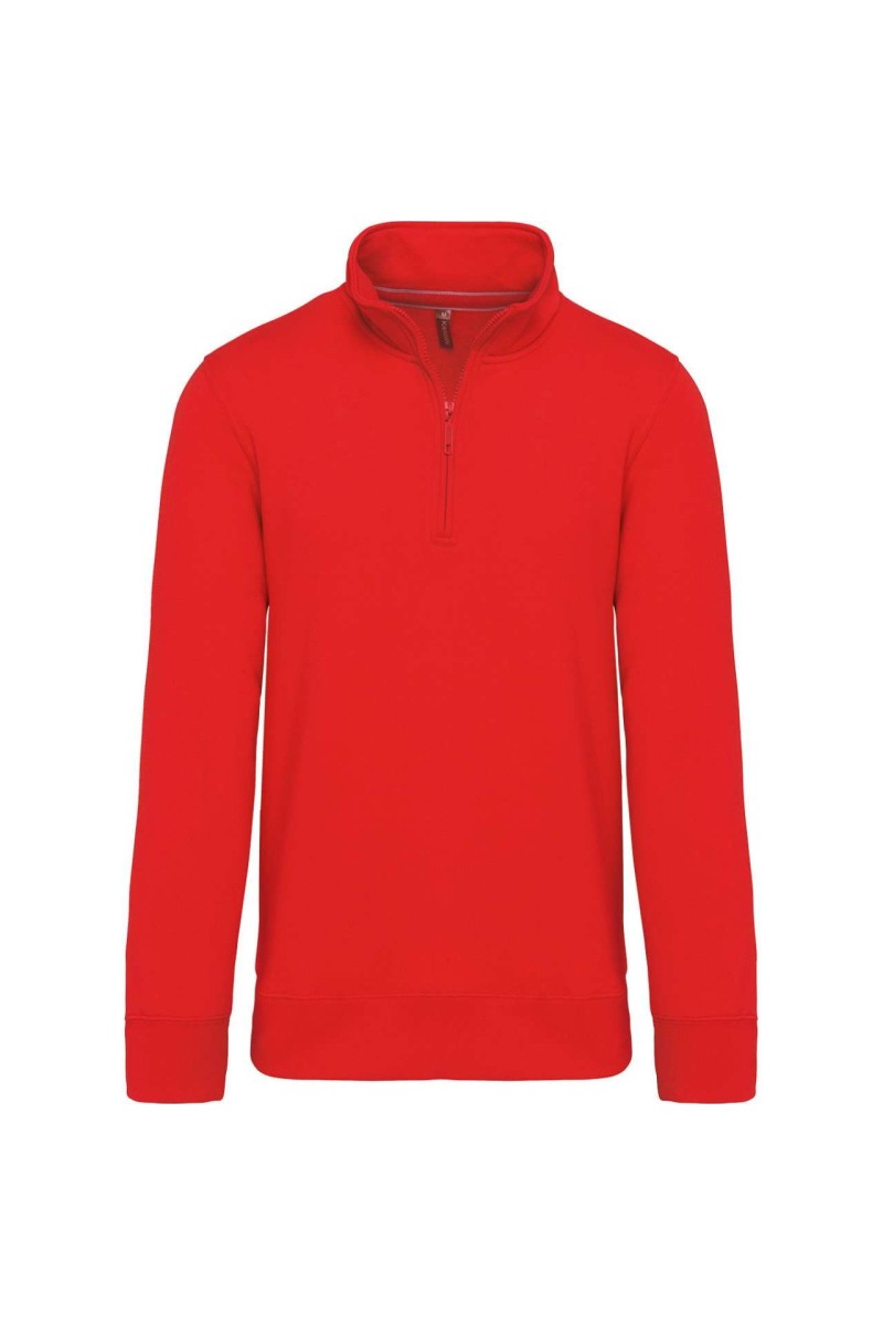 ZIPPED NECK SWEATSHIRT