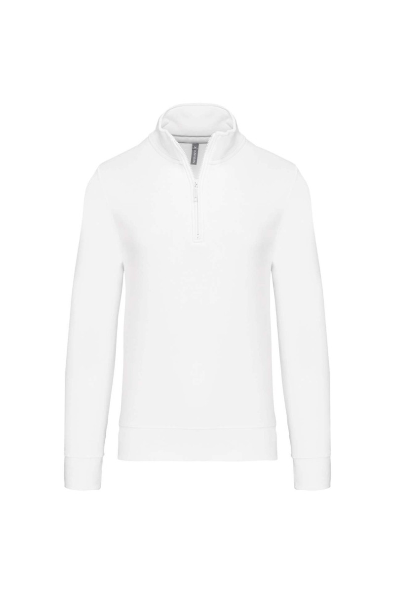 ZIPPED NECK SWEATSHIRT