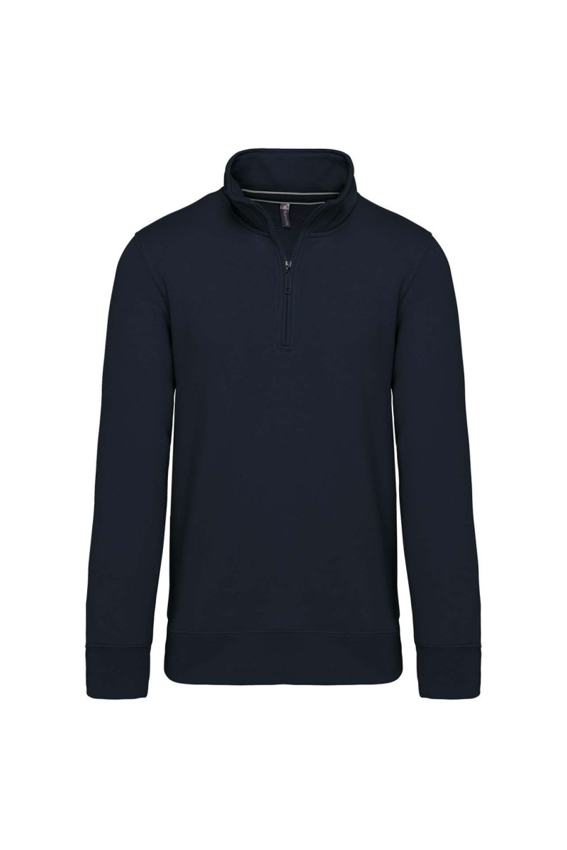 ZIPPED NECK SWEATSHIRT