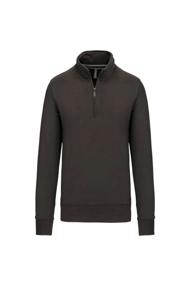ZIPPED NECK SWEATSHIRT
