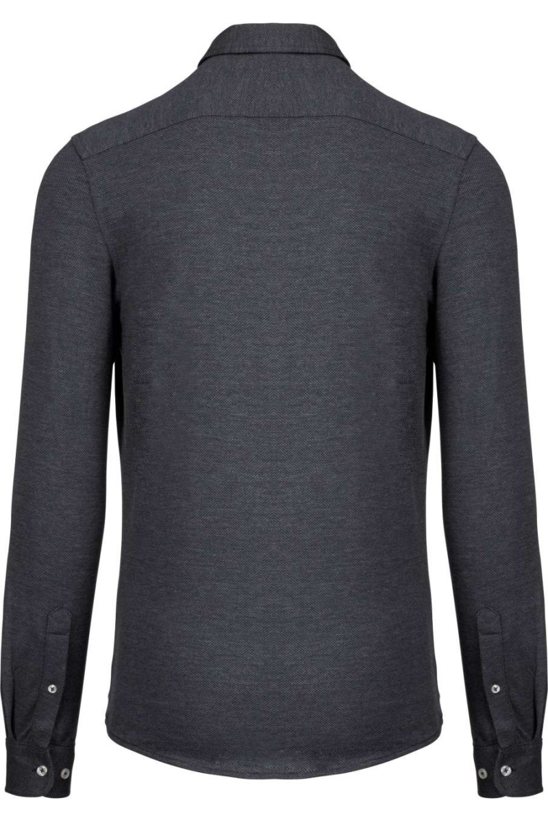 LONG-SLEEVED JACQUARD KNIT SHIRT