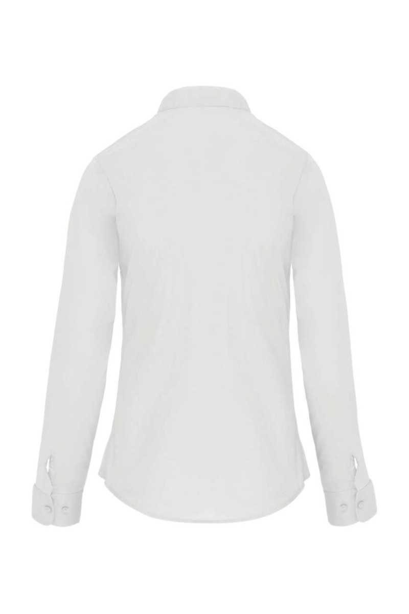 LADIES' LONG-SLEEVED MANDARIN COLLAR SHIRT