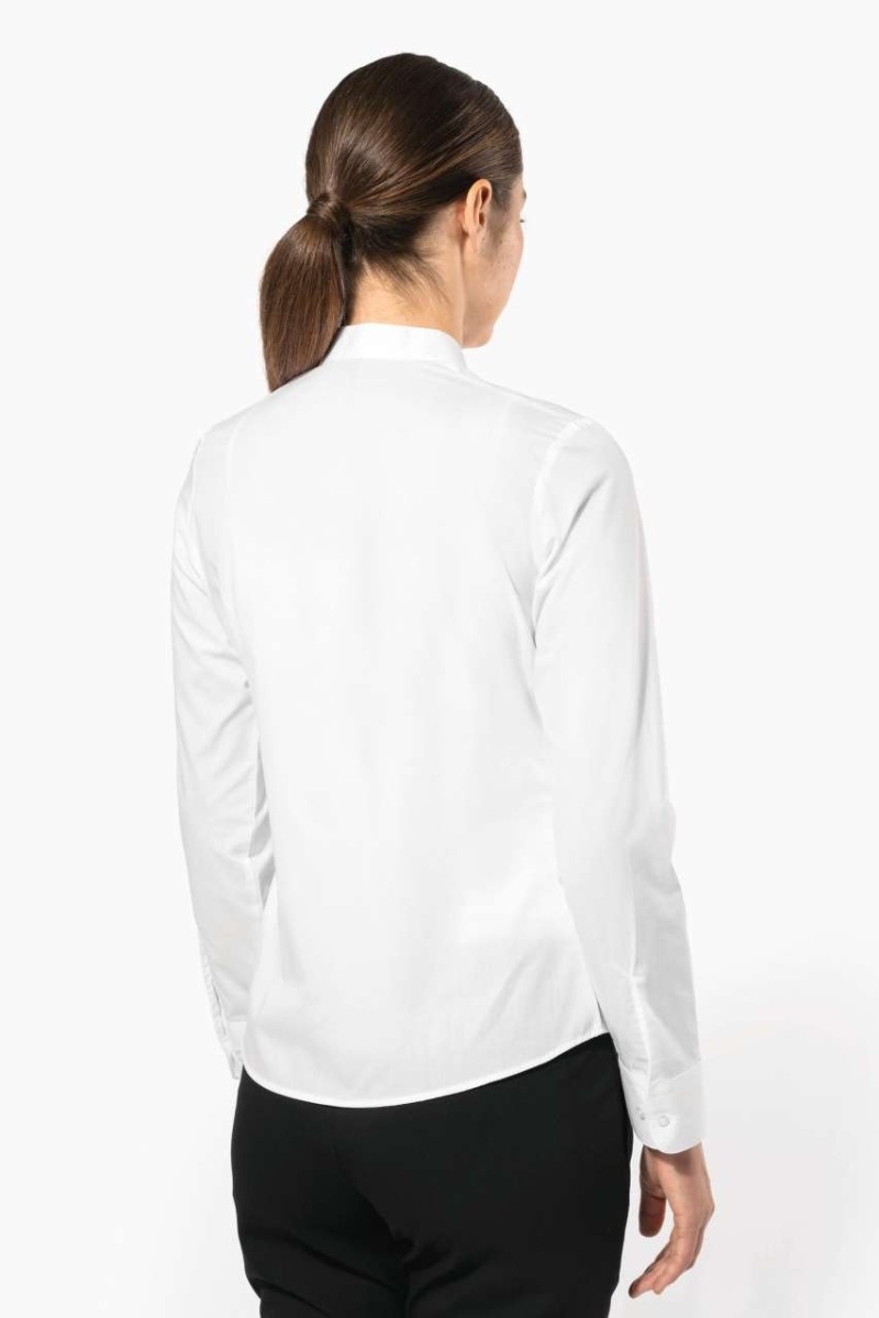 LADIES' LONG-SLEEVED MANDARIN COLLAR SHIRT