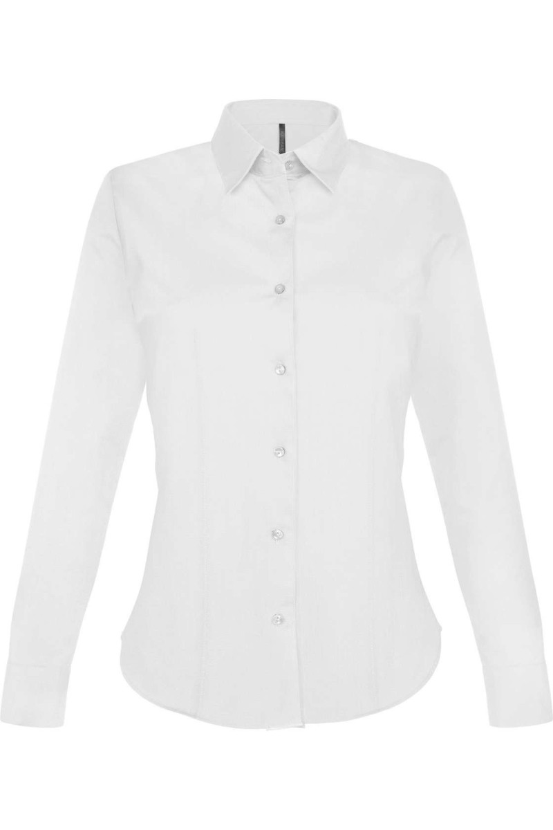 LADIES' LONG-SLEEVED STRETCH SHIRT
