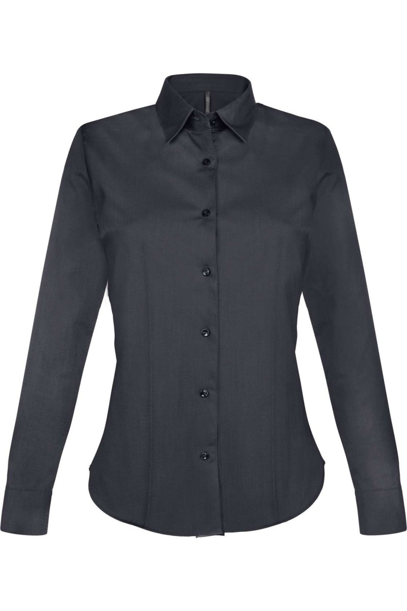LADIES' LONG-SLEEVED STRETCH SHIRT