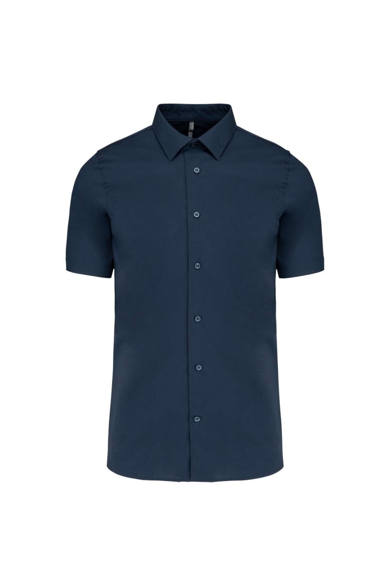 SHORT-SLEEVED COTTON/ELASTANE SHIRT