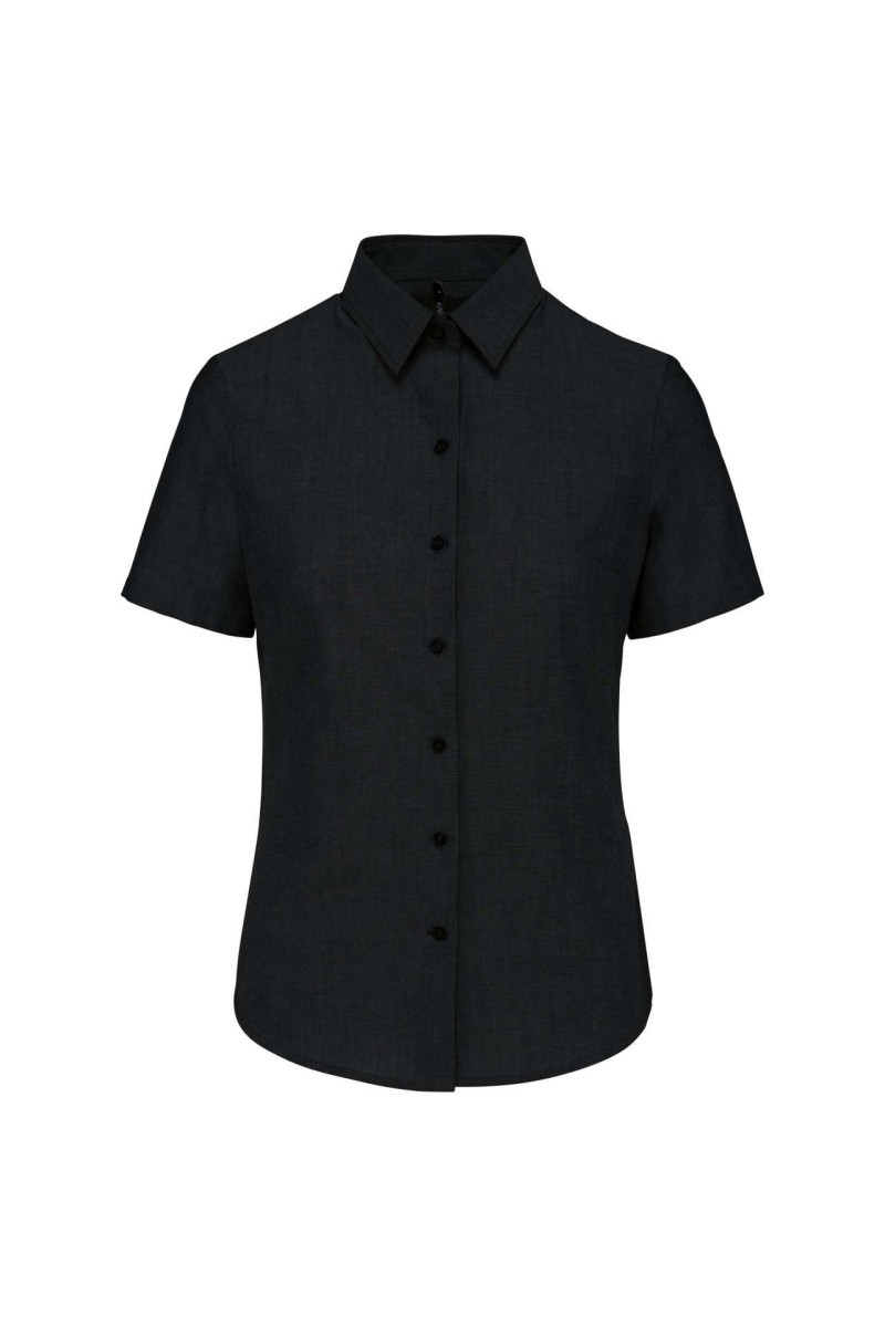 LADIES' SHORT-SLEEVED OXFORD SHIRT