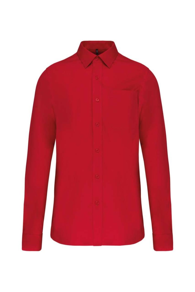 MEN'S LONG-SLEEVED COTTON POPLIN SHIRT